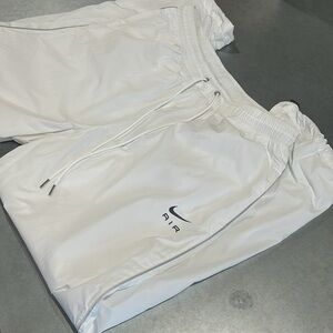 White Nike Air Track Drawstring High waisted pant